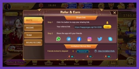 Refer And Earn Happy Vegas APK
